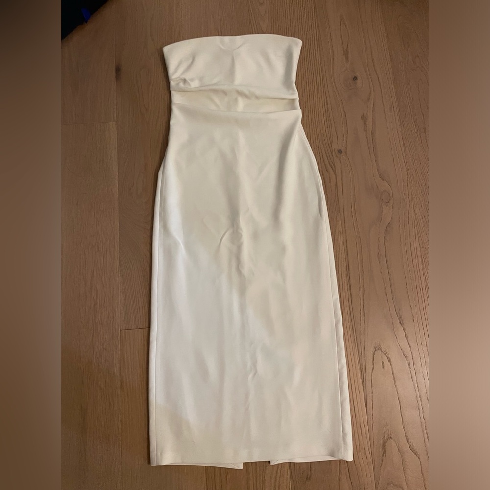 Zara Strapless Cream Dress